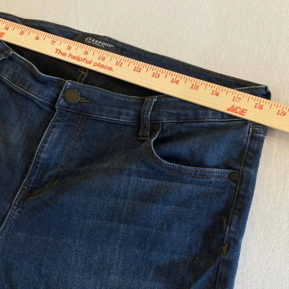 Liverpool Jeans Women 16W (38x30) Plus Size Dunmore Dark Blue LY4000F64 Stretch